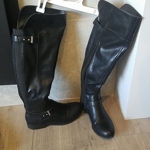 Black over-the-knee boots